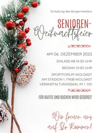 Einladung Weihnachtsfeier Senioren