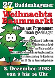 Plakat Weihnachtsbaummarkt Buddenhagen